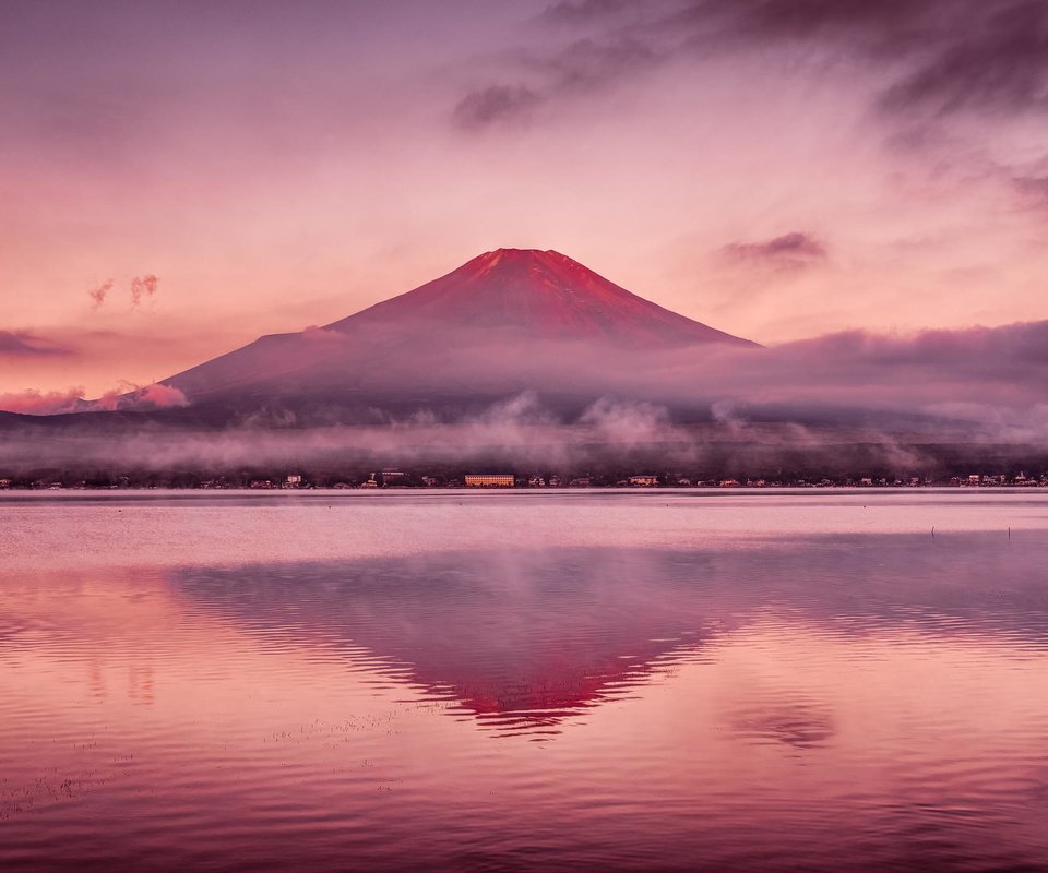 Обои озеро, природа, закат, гора, lake, nature, sunset, mountain разрешение 2048x1367 Загрузить