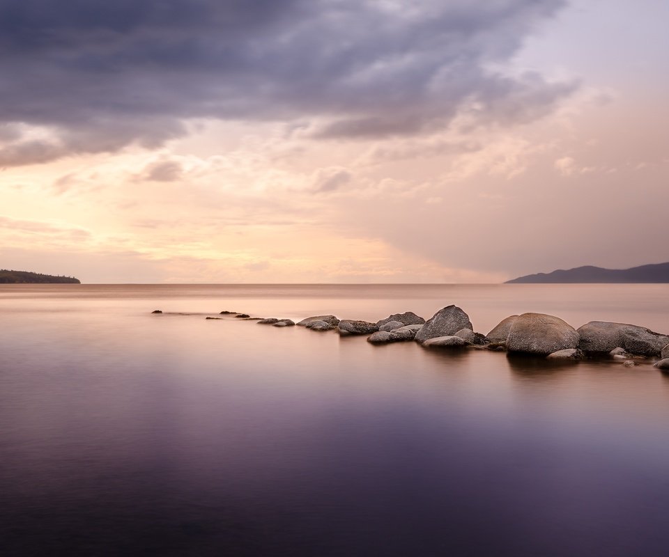 Обои камни, закат, пляж, океан, ванкувер, британская колумбия, stones, sunset, beach, the ocean, vancouver, british columbia разрешение 3360x2100 Загрузить