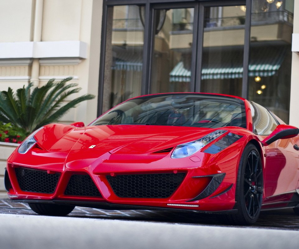 Обои краcный, феррари, карбон, блака, монако, mansory, 458, италиа, red, ferrari, carbon, black, monaco, italia разрешение 1920x1200 Загрузить