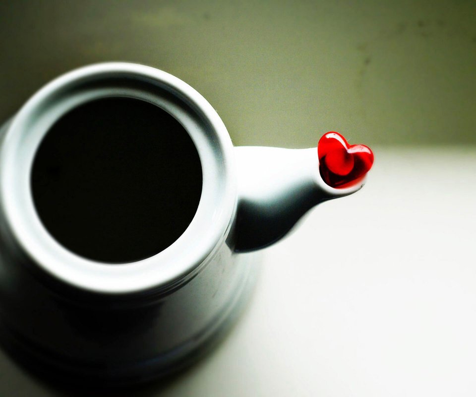 Обои сердечко, кофе, сердце, чайник, heart, coffee, kettle разрешение 1920x1200 Загрузить