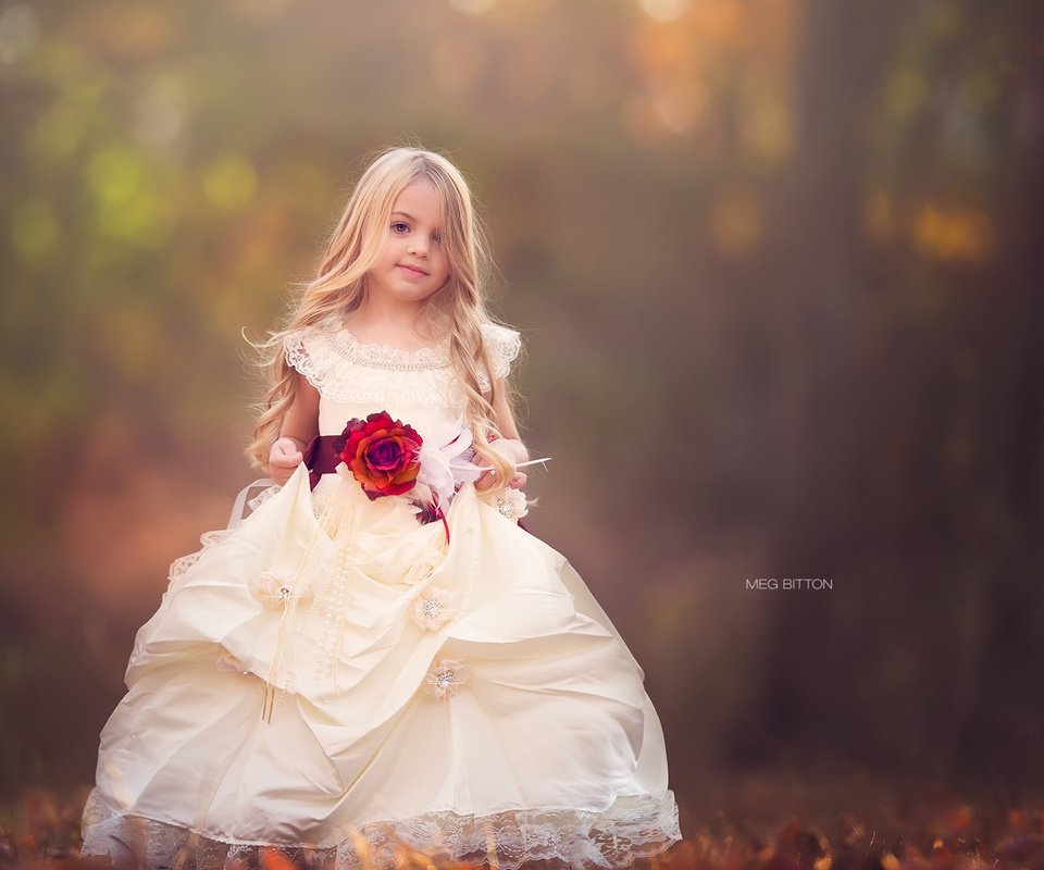 Обои природа, платье, роза, дети, девочка, nature, dress, rose, children, girl разрешение 1920x1200 Загрузить