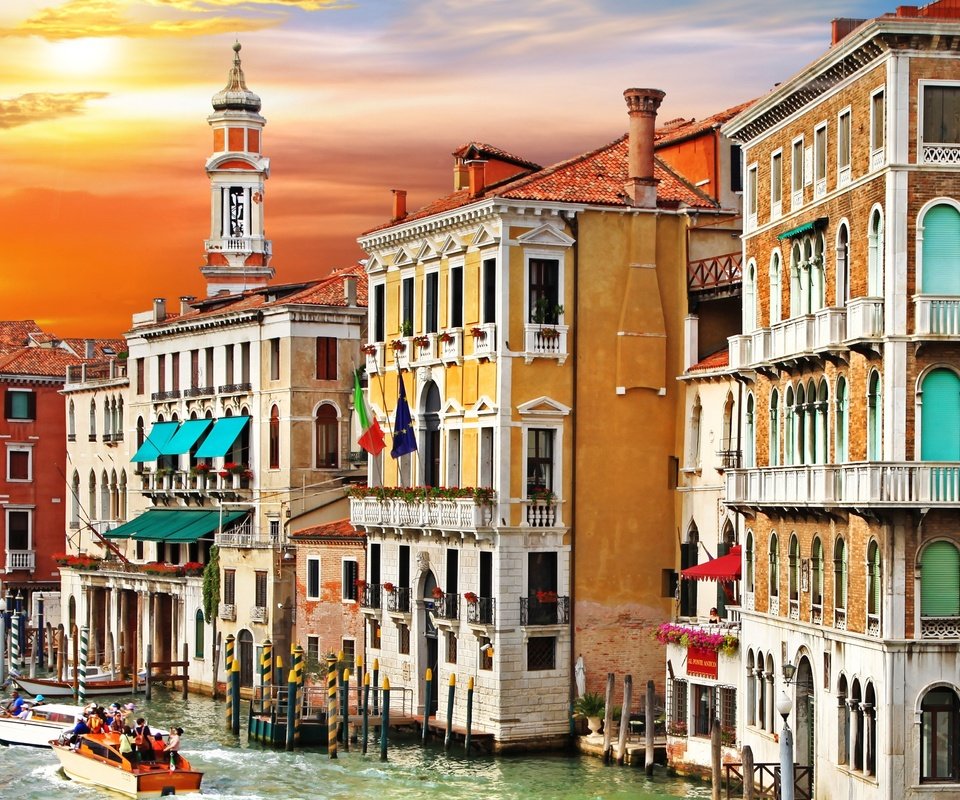 Обои венеция, дома, италия, гранд-канал, canal grande, venice, home, italy, the grand canal разрешение 2560x1600 Загрузить