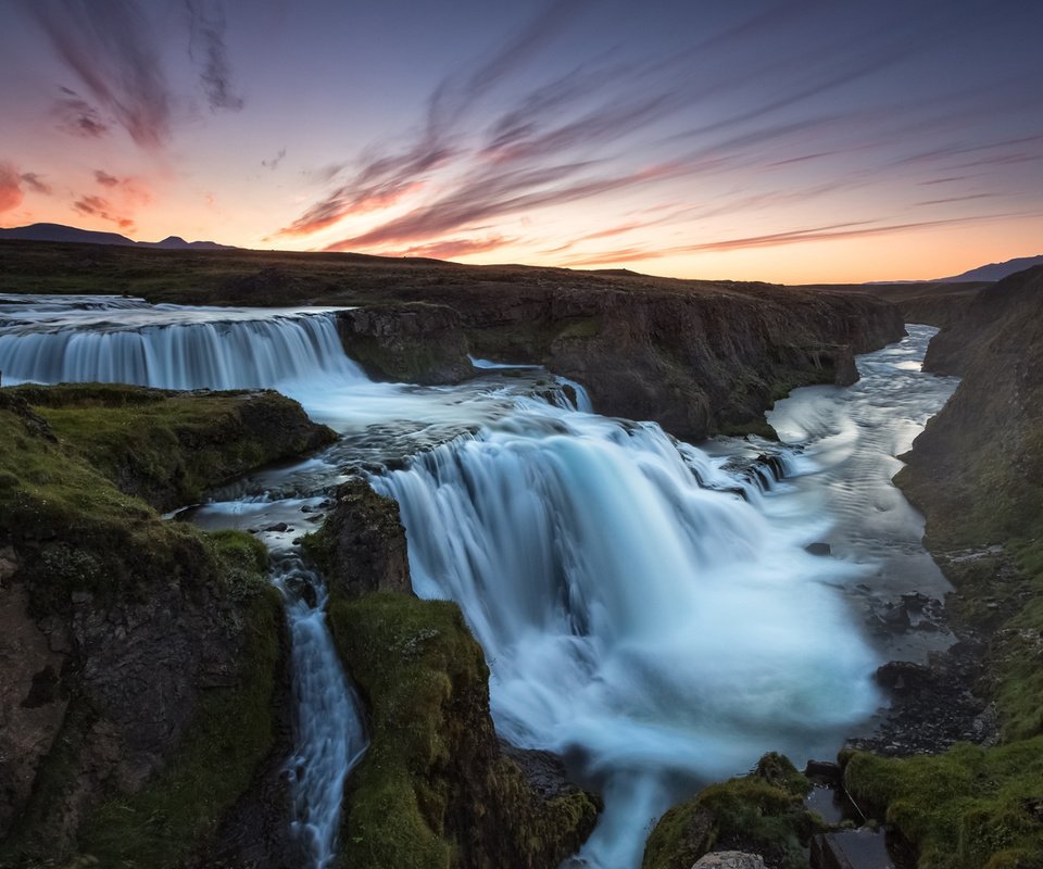 Обои водопад, поток, исландия, каскад, гюдльфосс, водопад годафосс, waterfall, stream, iceland, cascade, gullfoss разрешение 1920x1200 Загрузить