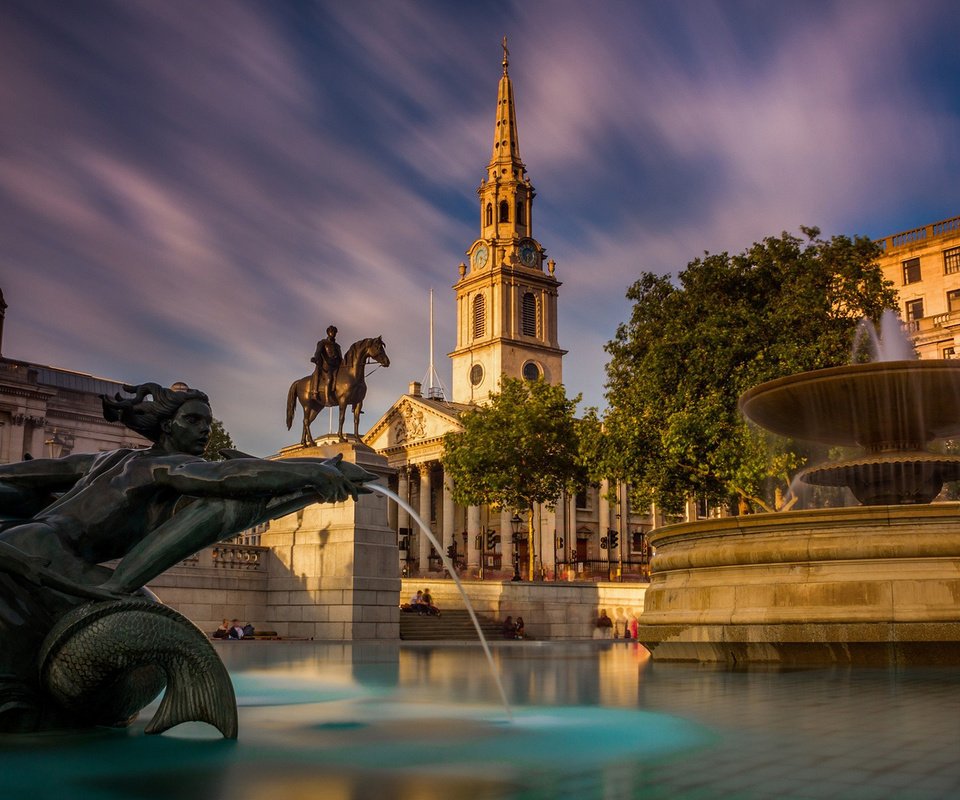 Обои лондон, фонтан, англия, статуя, трафальгарская площадь, london, fountain, england, statue, trafalgar square разрешение 1920x1200 Загрузить