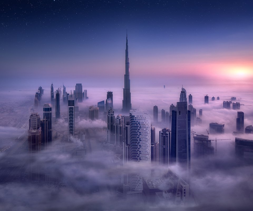 Обои пейзаж, город, небоскребы, здания, дубай, оаэ, landscape, the city, skyscrapers, building, dubai, uae разрешение 1920x1280 Загрузить