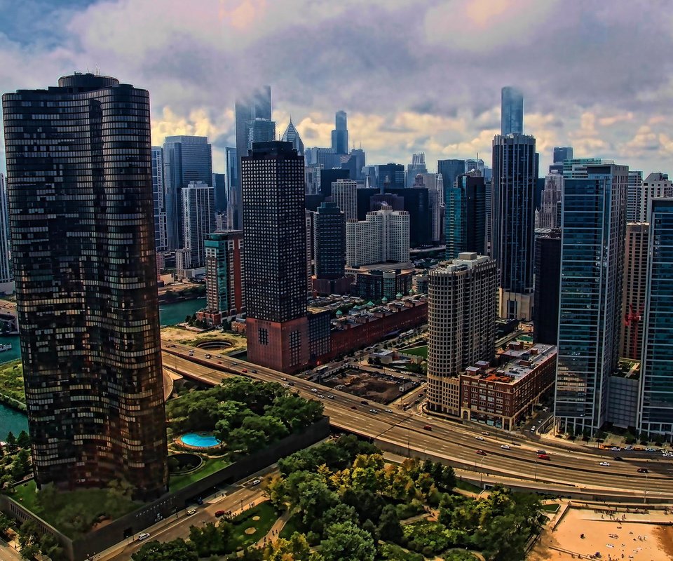 Обои облако, город, небоскребы, мегаполис, сша, чикаго, сhicago, cloud, the city, skyscrapers, megapolis, usa, chicago разрешение 1920x1200 Загрузить