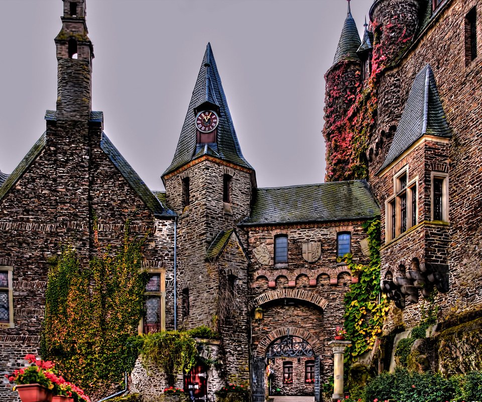 Обои дизайн, замок, германия, hdr, кохем, reichsburg, design, castle, germany, cochem разрешение 2048x1365 Загрузить