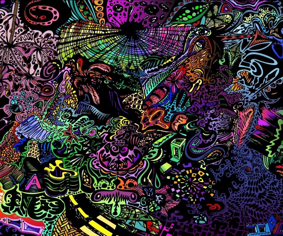 Обои арт, psy, смесь, абстракт, дизайн, графика, абстракции, яркие краски, хаос, психоделика, art, the mixture, abstract, design, graphics, abstraction, bright colors, chaos, psychedelic разрешение 2560x1600 Загрузить