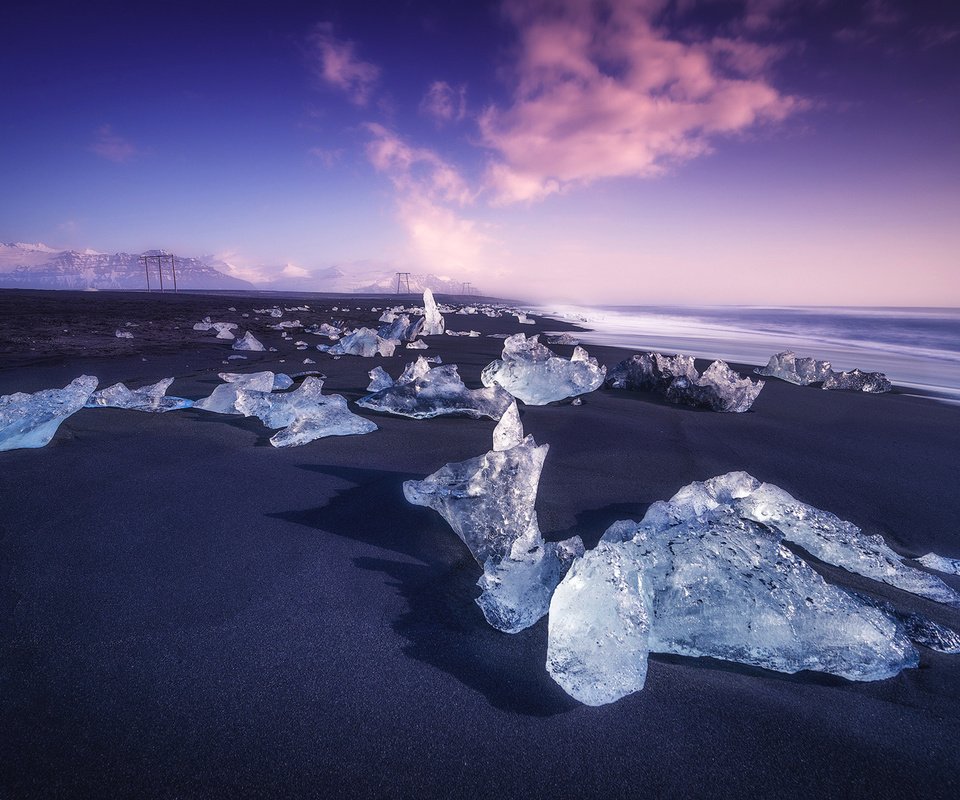 Обои облака, берег, море, лёд, холод, islandia, clouds, shore, sea, ice, cold разрешение 1920x1283 Загрузить