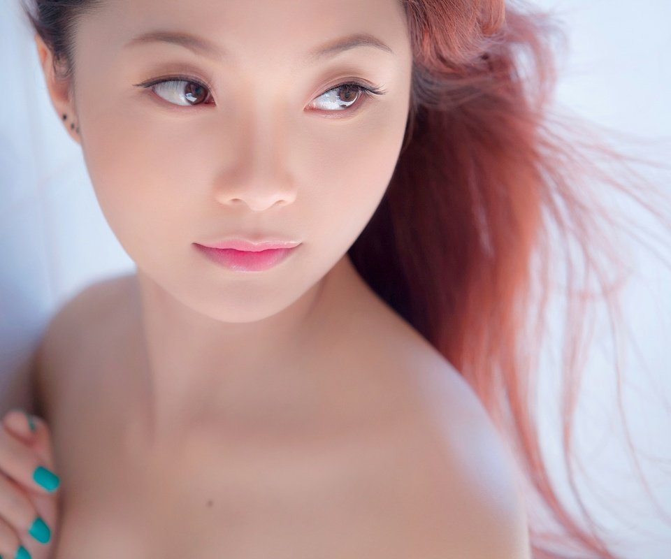 Обои портрет, волосы, лицо, азиатка, portrait, hair, face, asian разрешение 2048x1361 Загрузить