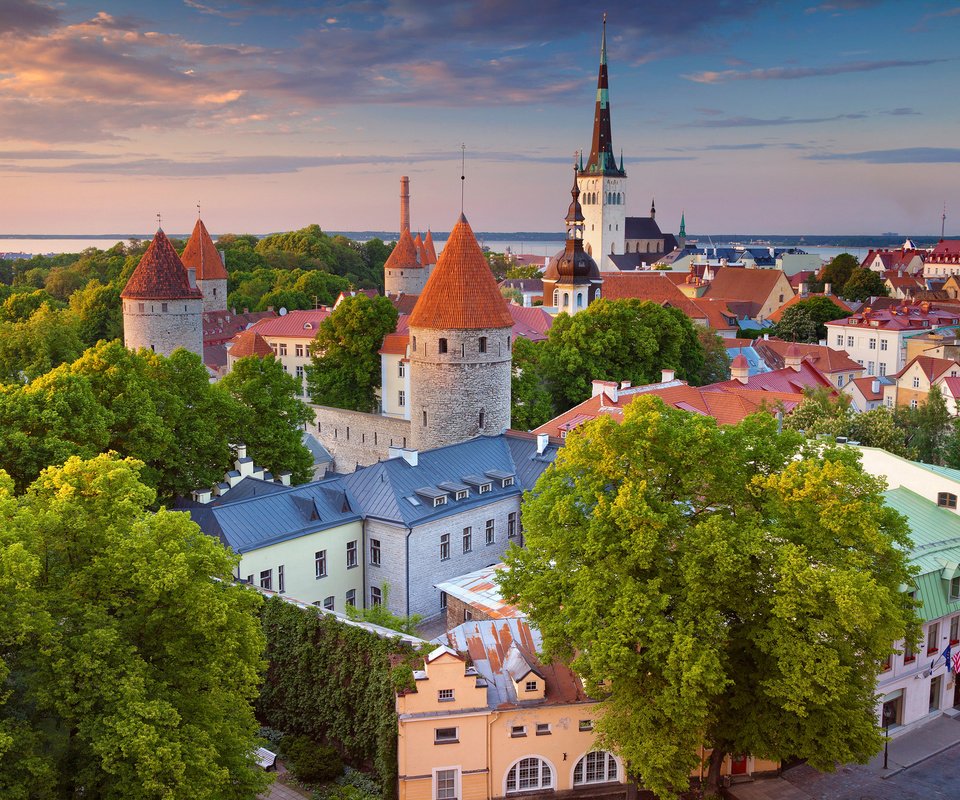 Обои панорама, город, дома, здания, эстония, таллин, таллинн, panorama, the city, home, building, estonia, tallinn разрешение 2048x1365 Загрузить