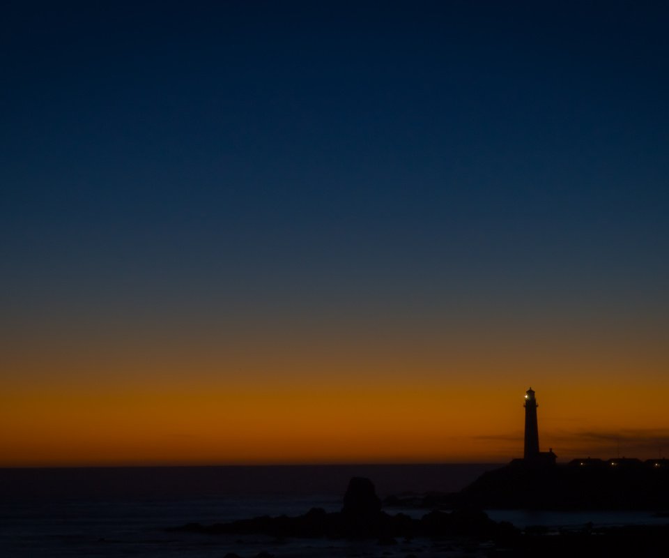 Обои закат, маяк, sunset, lighthouse разрешение 2560x1600 Загрузить