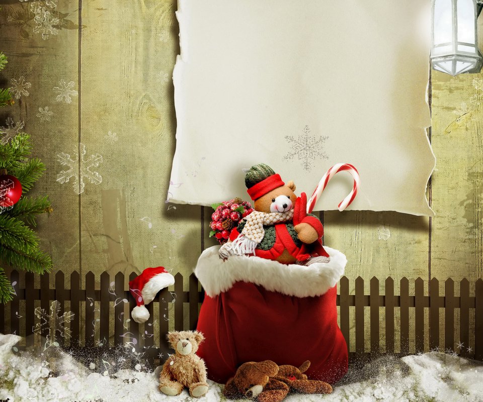 Обои новый год, елка, снежинки, забор, подарки, рождество, рождественские подарки, new year, tree, snowflakes, the fence, gifts, christmas, christmas gifts разрешение 2880x1800 Загрузить