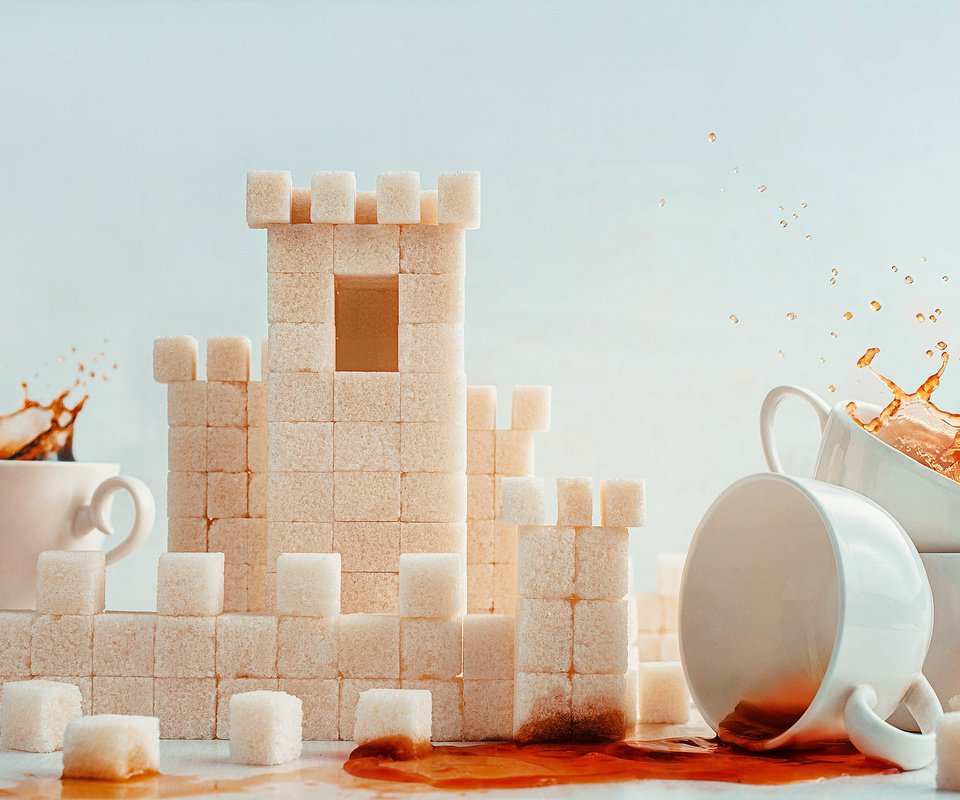 Обои замок, чай, чашки, сахар, рафинад, castle, tea, cup, sugar, rafinad разрешение 2048x1367 Загрузить