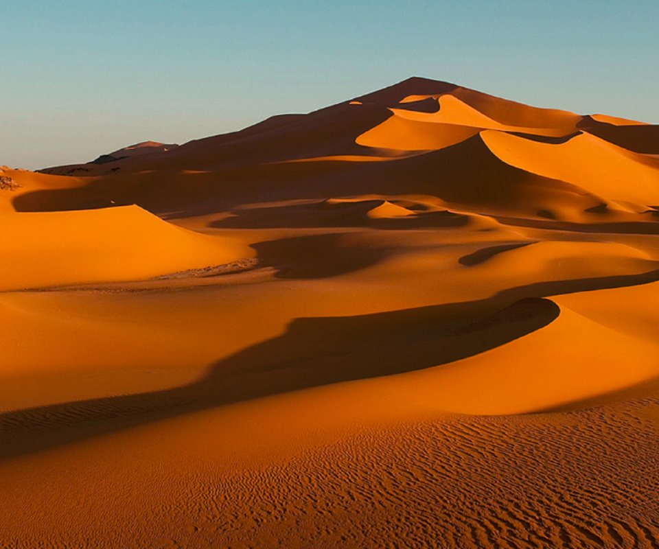 Обои природа, песок, пустыня, бархан, сахара, алжир, дюна, nature, sand, desert, barkhan, sugar, algeria, dune разрешение 3292x1600 Загрузить