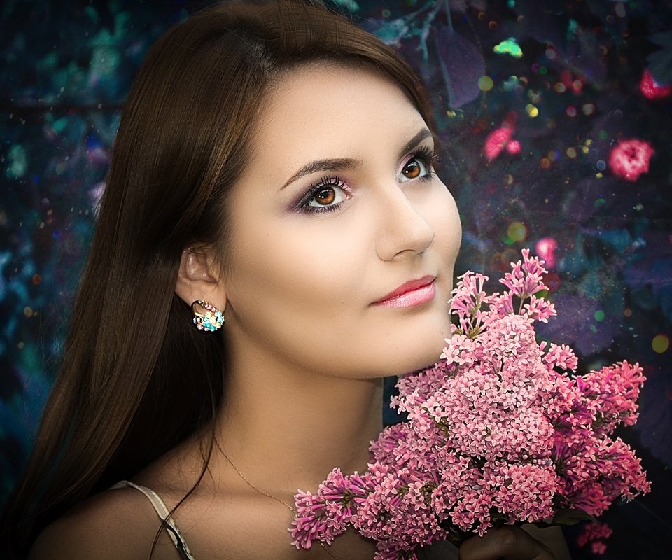 Обои цветы, девушка, портрет, взгляд, волосы, лицо, oliana, esina, oliana esina, flowers, girl, portrait, look, hair, face разрешение 5184x3456 Загрузить