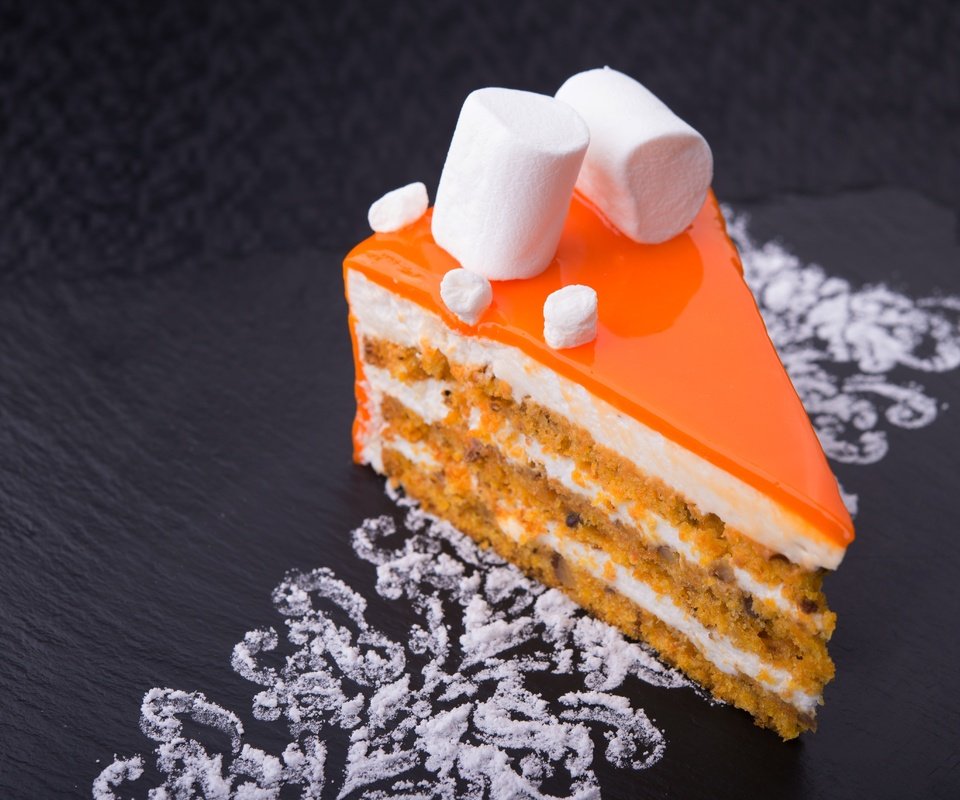 Обои торт, десерт, кусок, маршмеллоу, крем, cake, dessert, piece, marshmallows, cream разрешение 5148x3433 Загрузить