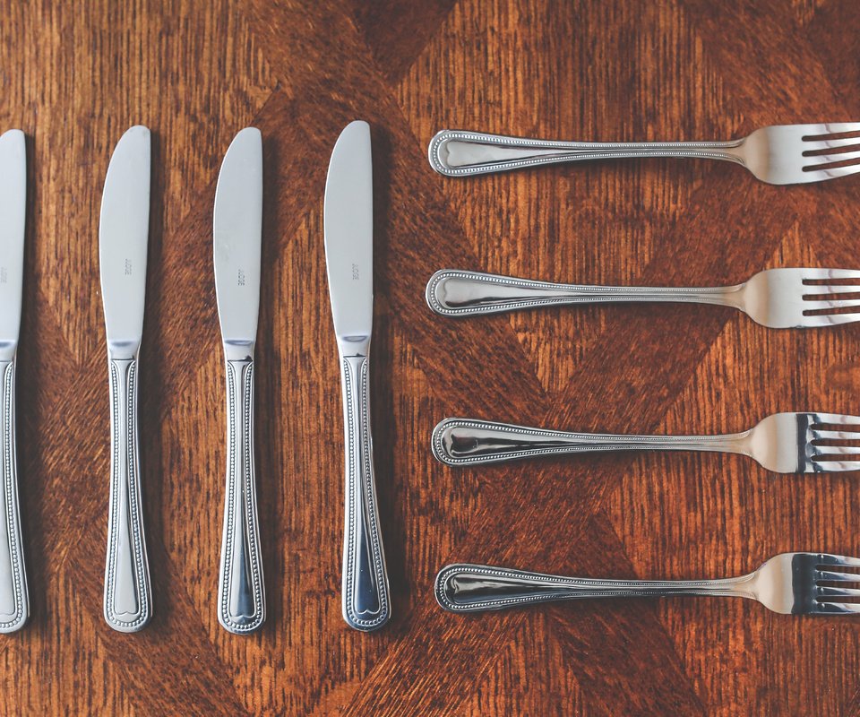 Обои ножи, вилки, столовые приборы, knives, fork, cutlery разрешение 5270x3513 Загрузить