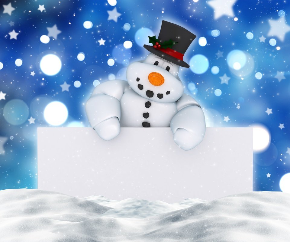 Обои новый год, снеговик, рождество, new year, snowman, christmas разрешение 6500x5000 Загрузить