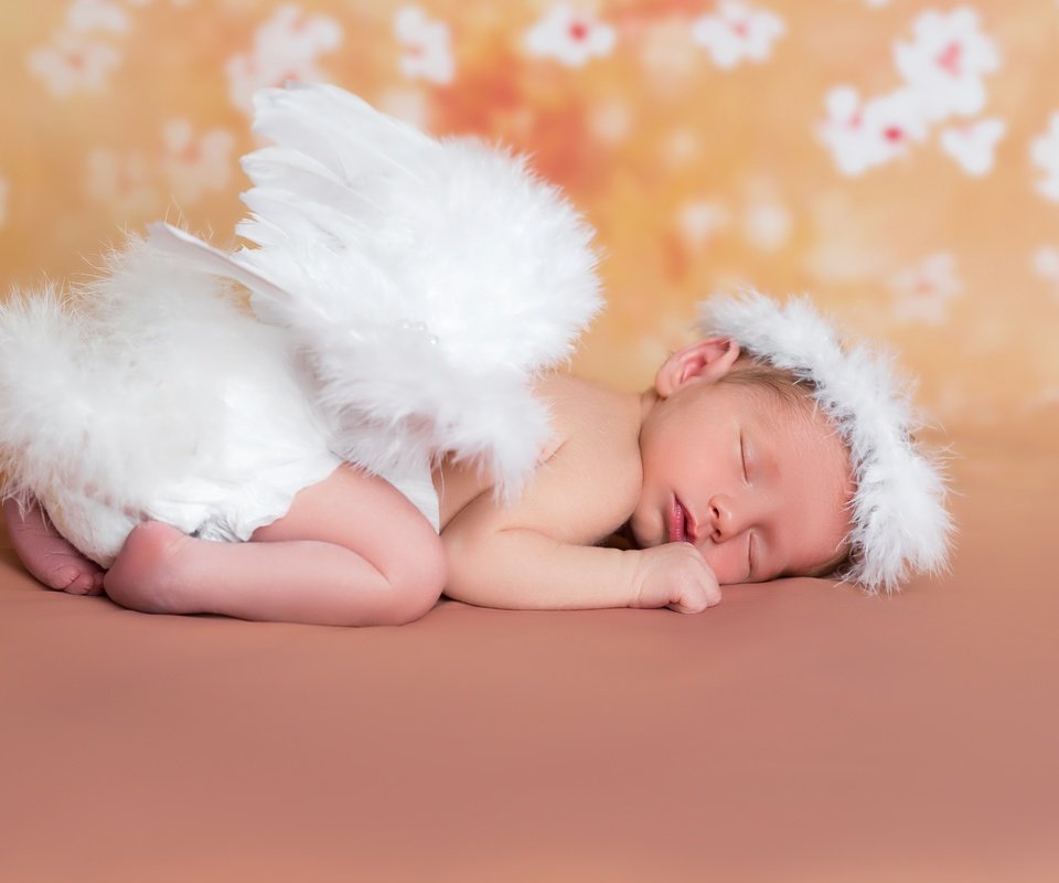 Обои сон, крылья, ангел, ребенок, малыш, младенец, sleep, wings, angel, child, baby разрешение 7360x4912 Загрузить