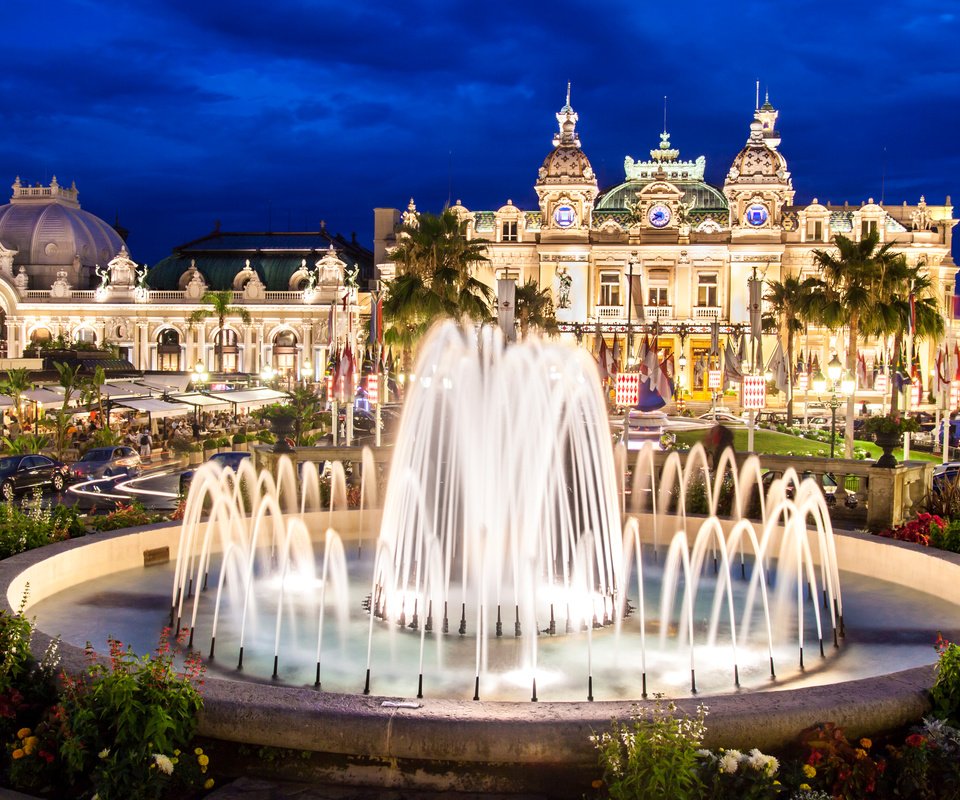 Обои фонтан, здание, опера, монако, монте-карло, fountain, the building, opera, monaco, monte carlo разрешение 3750x2500 Загрузить