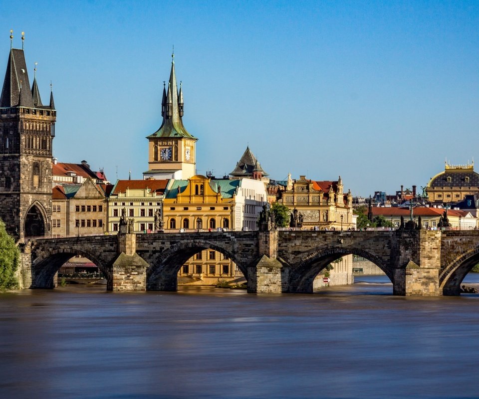 Обои река, мост, прага, карлов мост, чехия, влтава, river, bridge, prague, charles bridge, czech republic, vltava разрешение 3840x2160 Загрузить