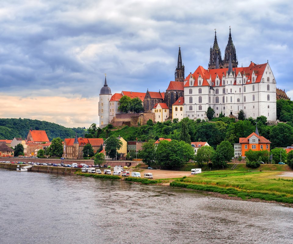 Обои река, замок, германия, майсен, замок альбрехтсбург, river, castle, germany, maysen, albrechtsburg castle разрешение 3782x2516 Загрузить