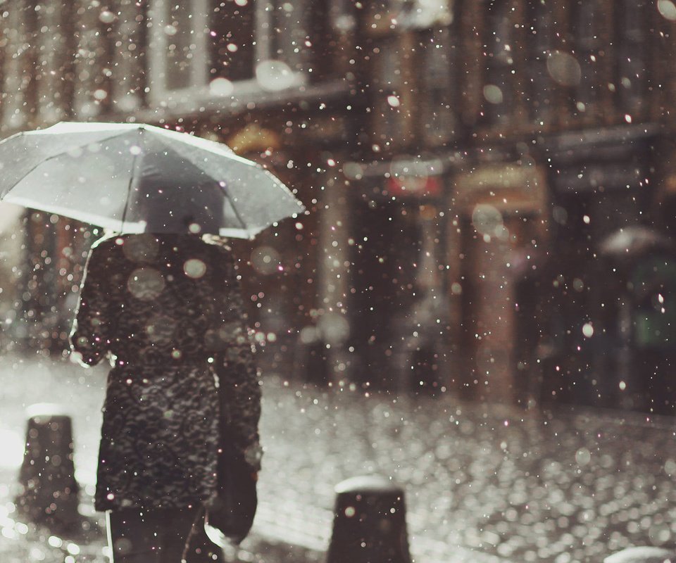 Обои снег, девушка, настроение, город, дождь, зонт, пальто, snow, girl, mood, the city, rain, umbrella, coat разрешение 1920x1200 Загрузить