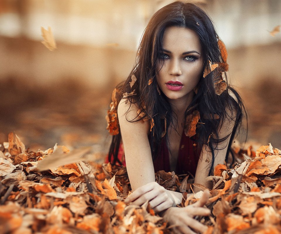 Обои девушка, брюнетка, осень, модель, алессандро ди чикко, girl, brunette, autumn, model, alessandro di cicco разрешение 1920x1200 Загрузить