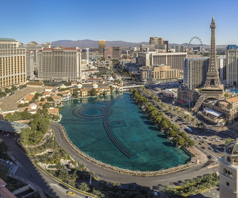 Обои панорама, город, сша, лас-вегас, panorama, the city, usa, las vegas разрешение 2048x1132 Загрузить