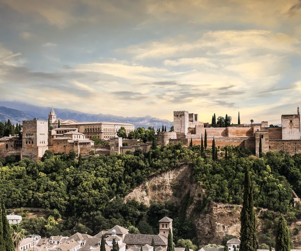 Обои город, дворец, испания, гранада, альгамбра, the city, palace, spain, granada, alhambra разрешение 3000x2000 Загрузить