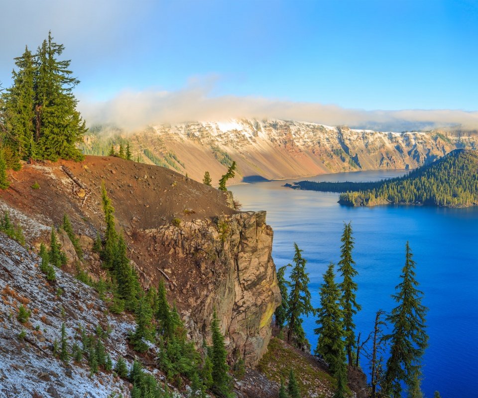 Обои озеро, скалы, природа, кратер, lake, rocks, nature, crater разрешение 3840x2160 Загрузить