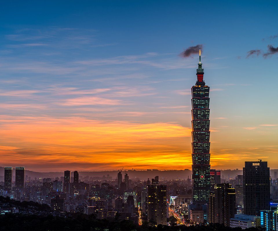 Обои башня, тайбэй, тайвань, китай, tower, taipei, taiwan, china разрешение 3000x2002 Загрузить