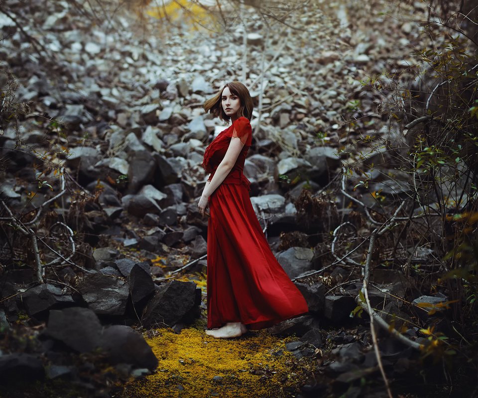 Обои природа, камни, девушка, платье, взгляд, модель, лицо, ronny garcia, no way out, nature, stones, girl, dress, look, model, face разрешение 2048x1583 Загрузить