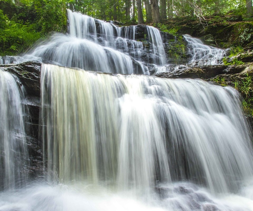 Обои вода, водопад, поток, water, waterfall, stream разрешение 3600x2400 Загрузить