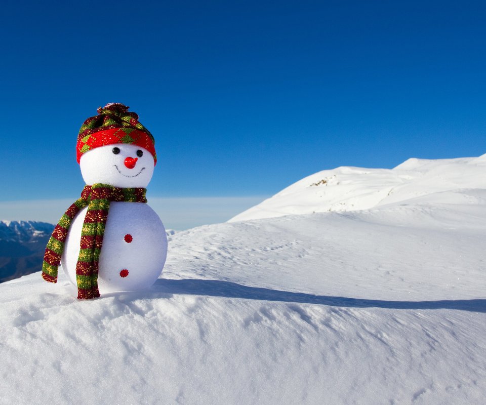 Обои снег, зима, снеговик, snow, winter, snowman разрешение 2880x1800 Загрузить