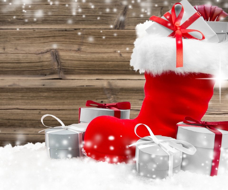 Обои новый год, подарки, рождество, сапог, башмак, new year, gifts, christmas, boots, shoe разрешение 2880x1800 Загрузить