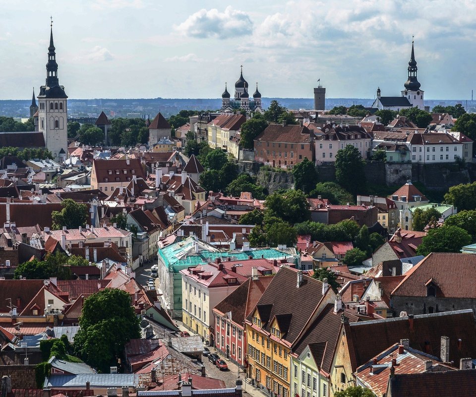 Обои город, эстония, таллин, the city, estonia, tallinn разрешение 2048x1255 Загрузить