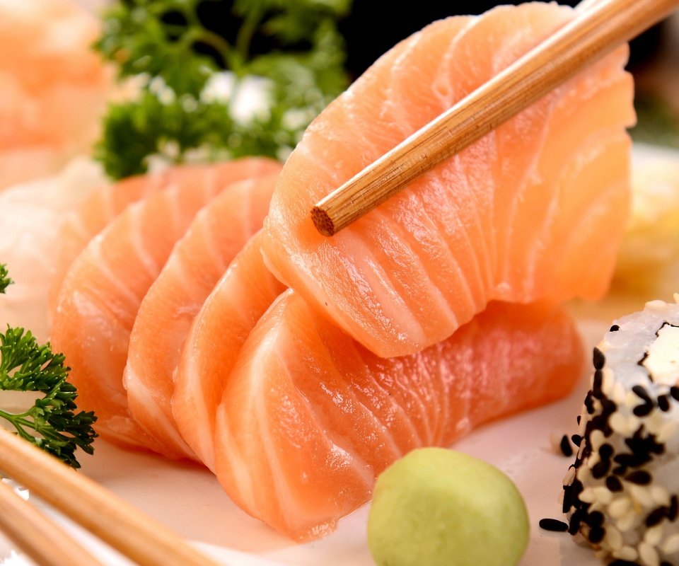 Обои рыба, суши, морепродукты, японская кухня, fish, sushi, seafood, japanese cuisine разрешение 3840x2160 Загрузить