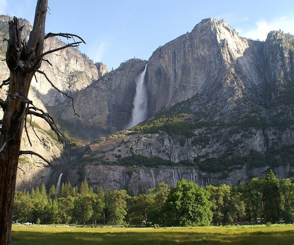 Обои водопад, йосемитский национальный парк, ка­ли­фор­нийс­кая, waterfall, yosemite national park, california разрешение 1920x1080 Загрузить