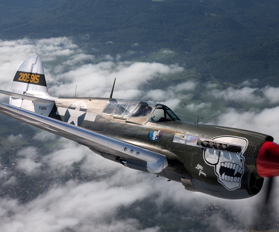 Обои самолет, череп, летит, curtiss p-40, the plane, skull, flies разрешение 2048x1334 Загрузить