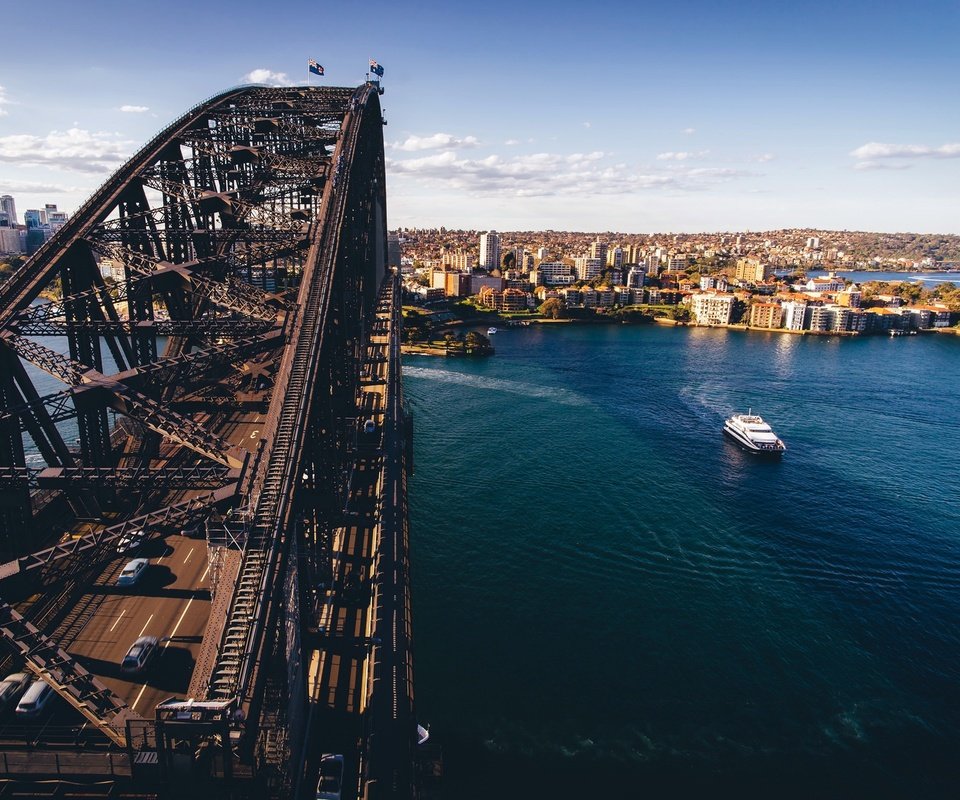 Обои мост, сидней, австралия, новый южный уэльс, the rocks, bridge, sydney, australia, new south wales разрешение 2048x1152 Загрузить