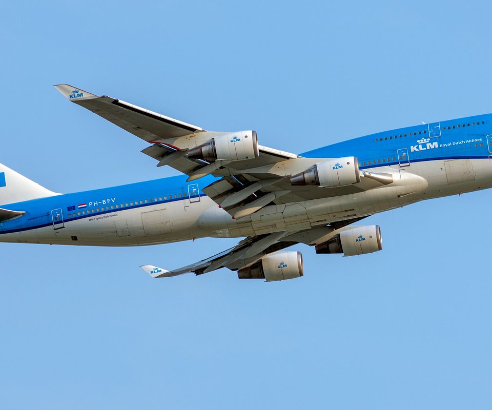 Обои боинг, klm, royal dutch airlines, 747-400m, boeing разрешение 2112x1188 Загрузить