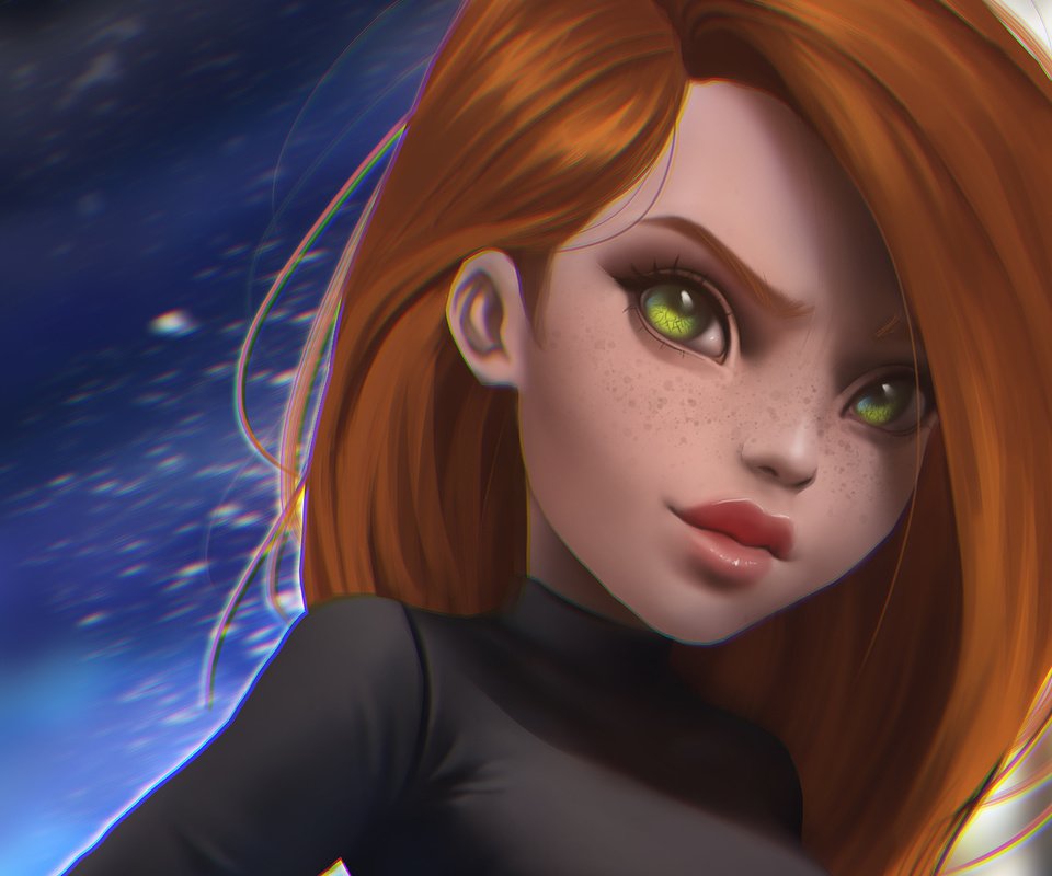 Обои арт, волосы, лицо, цифровое искусство, kim possible, ким, мультсериал, kim possible fanart, ким пять-с-плюсом, art, hair, face, digital art, kim разрешение 2085x1173 Загрузить