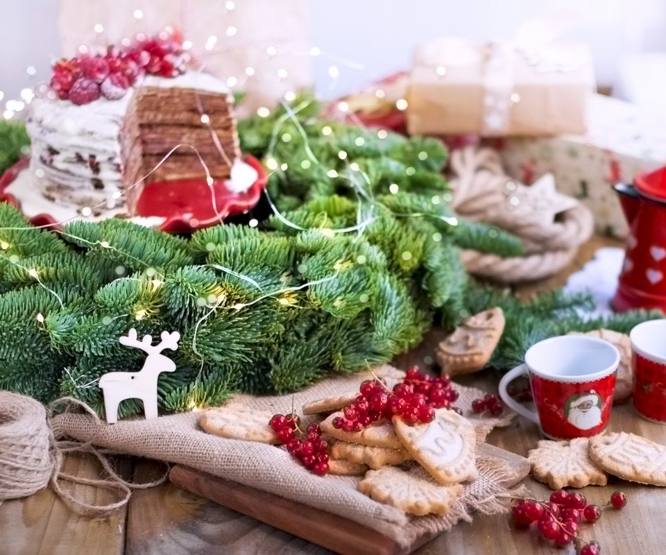 Обои кофе, рождество, печенье, торт, декор, coffee, christmas, cookies, cake, decor разрешение 3387x2258 Загрузить