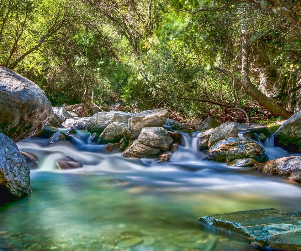 Обои река, камни, лес, поток, river, stones, forest, stream разрешение 2048x1365 Загрузить