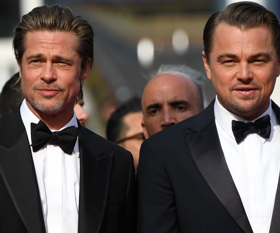 Обои брэд питт, леонардо ди каприо, brad pitt, leonardo dicaprio разрешение 3840x2419 Загрузить