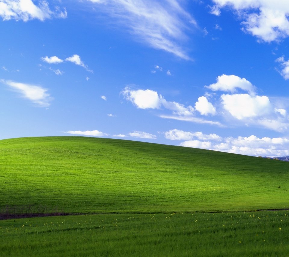 Обои небо, облака, поле, безмятежность, винда, the sky, clouds, field, serenity, windows разрешение 2560x1920 Загрузить