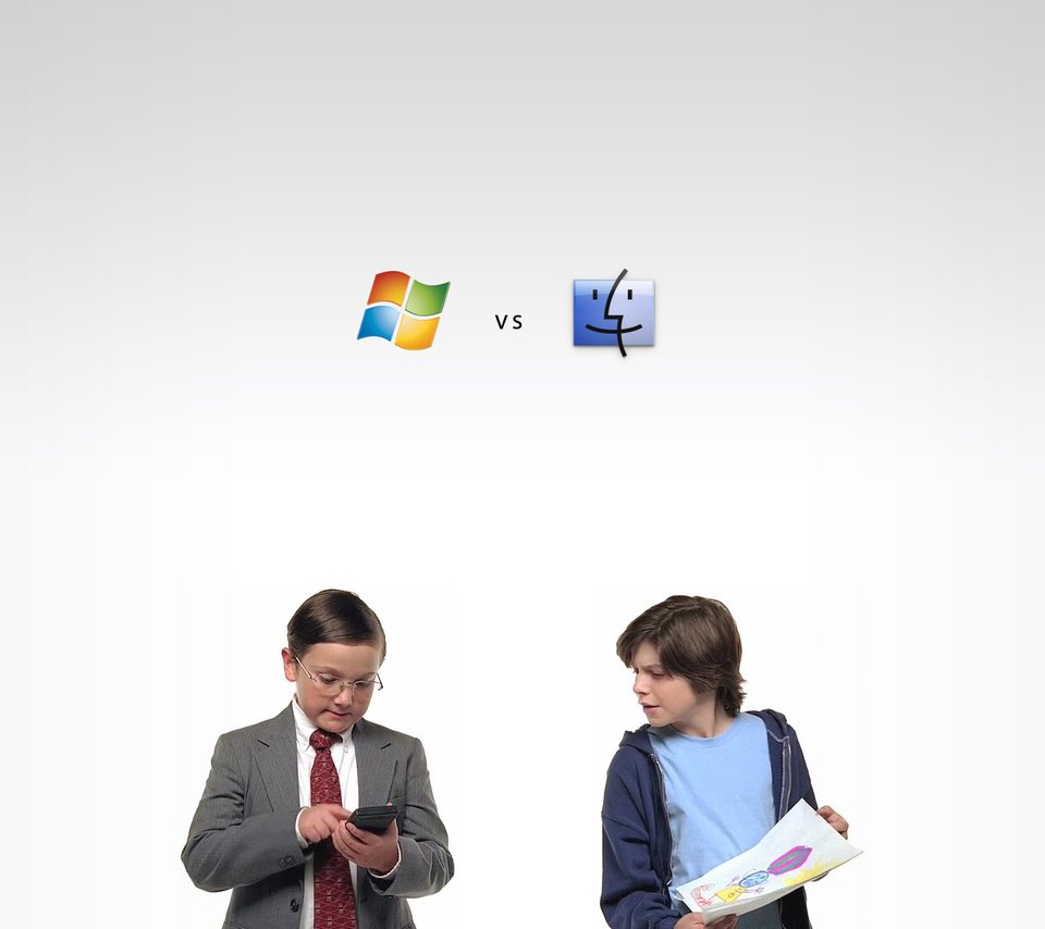 Обои дети, мак, vs, винда, children, mac, windows разрешение 1920x1200 Загрузить