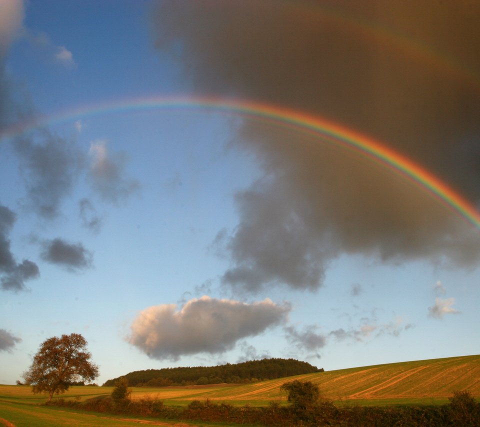 Обои природа, пейзаж, радуга, nature, landscape, rainbow разрешение 2400x1600 Загрузить